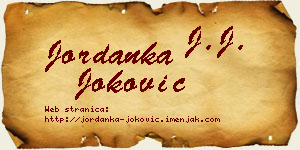 Jordanka Joković vizit kartica